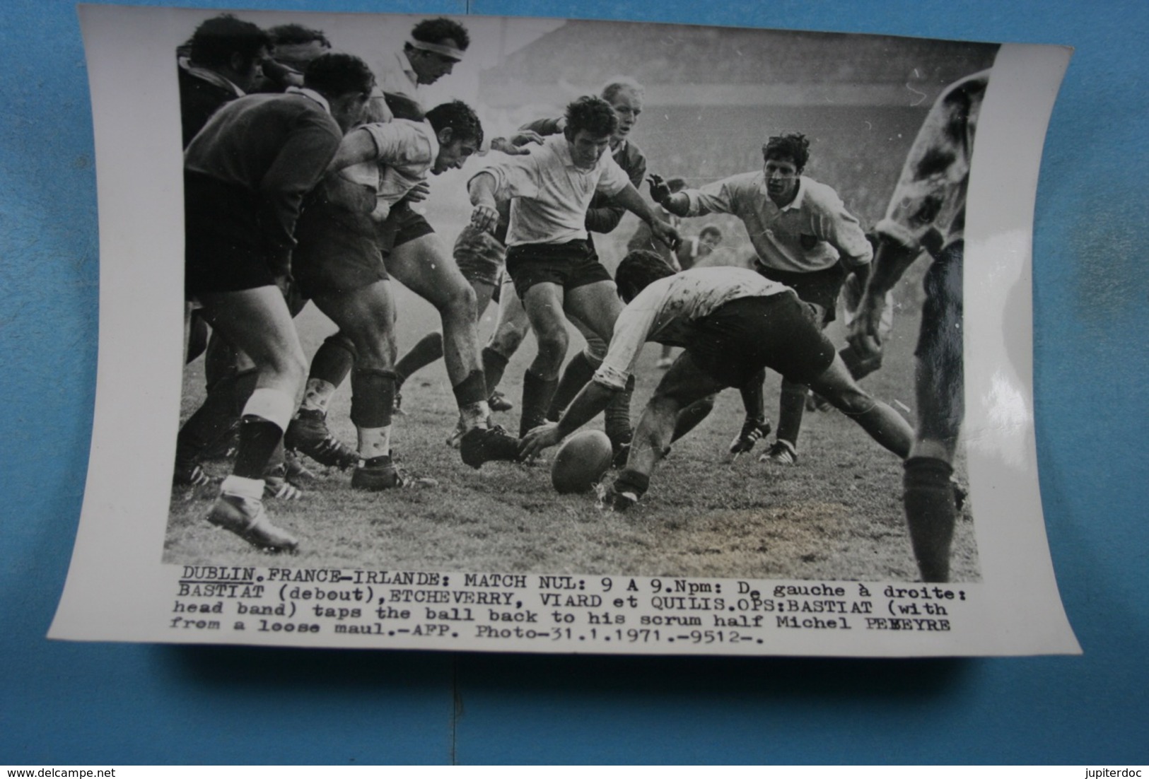 Dublin 31/1/71 Rugby France-Irlande 9 - 9 Bastiat Etcheverry Viard Quilis  (02) - Sport