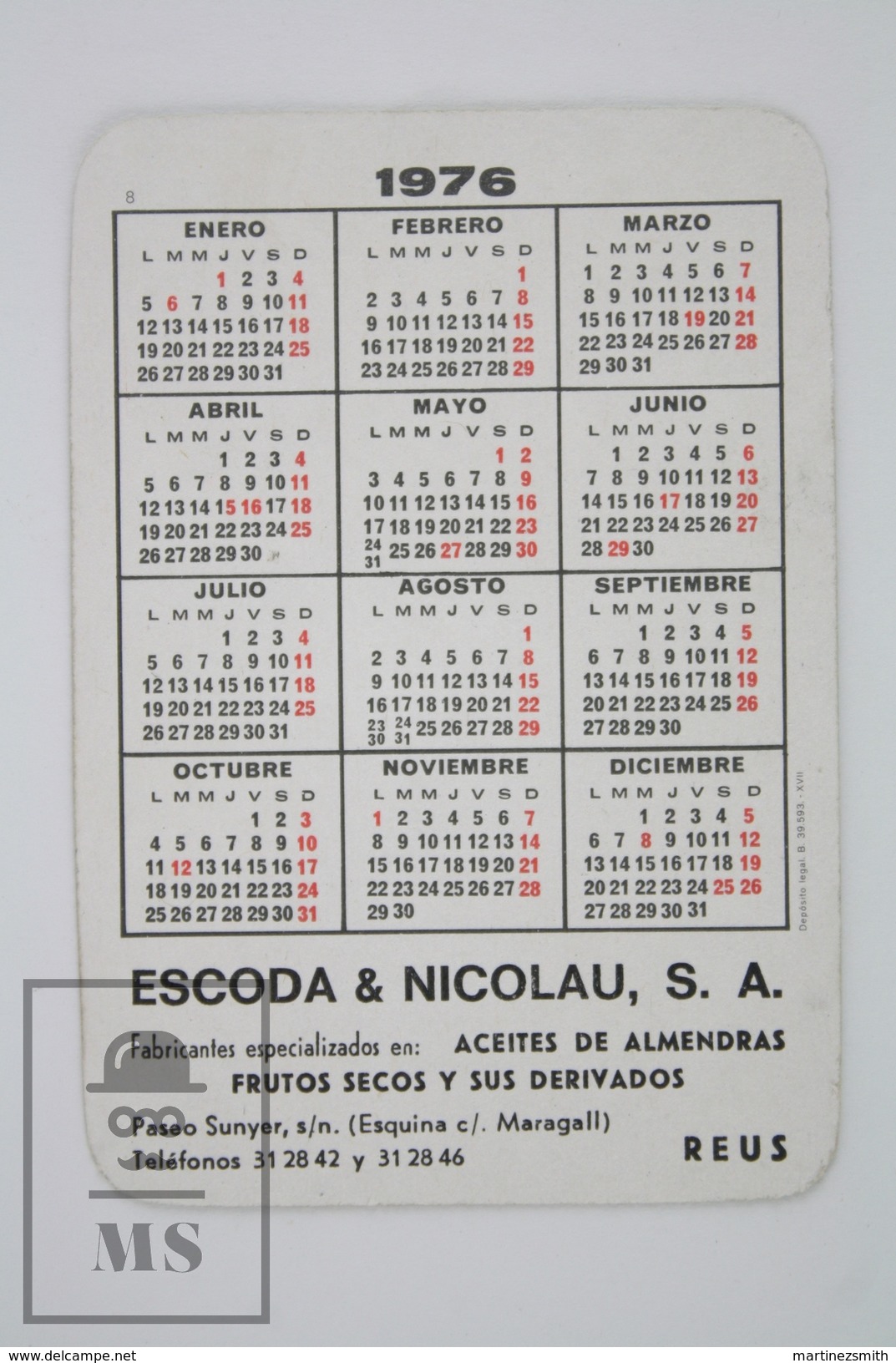 1975 Small/ Pocket Calendar - Sexy Brunette Girl In White Wet Shirt - Tamaño Pequeño : 1961-70