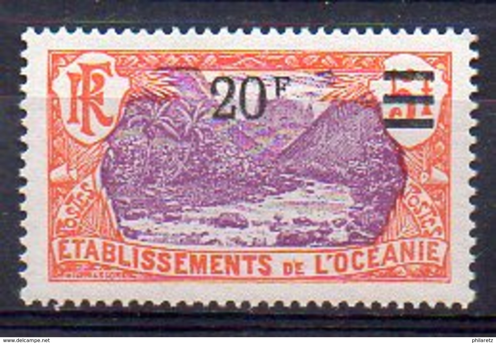 Océanie N° 68a Neuf Avec Légères Adhérences - Variété 'F Sans Point' - Cote Neuf * : 120&euro; - Neufs