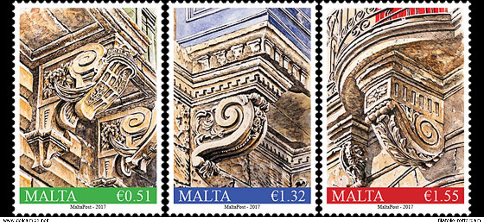 Malta / Malte - Postfris / MNH - Complete Set Balkons 2017 - Malta