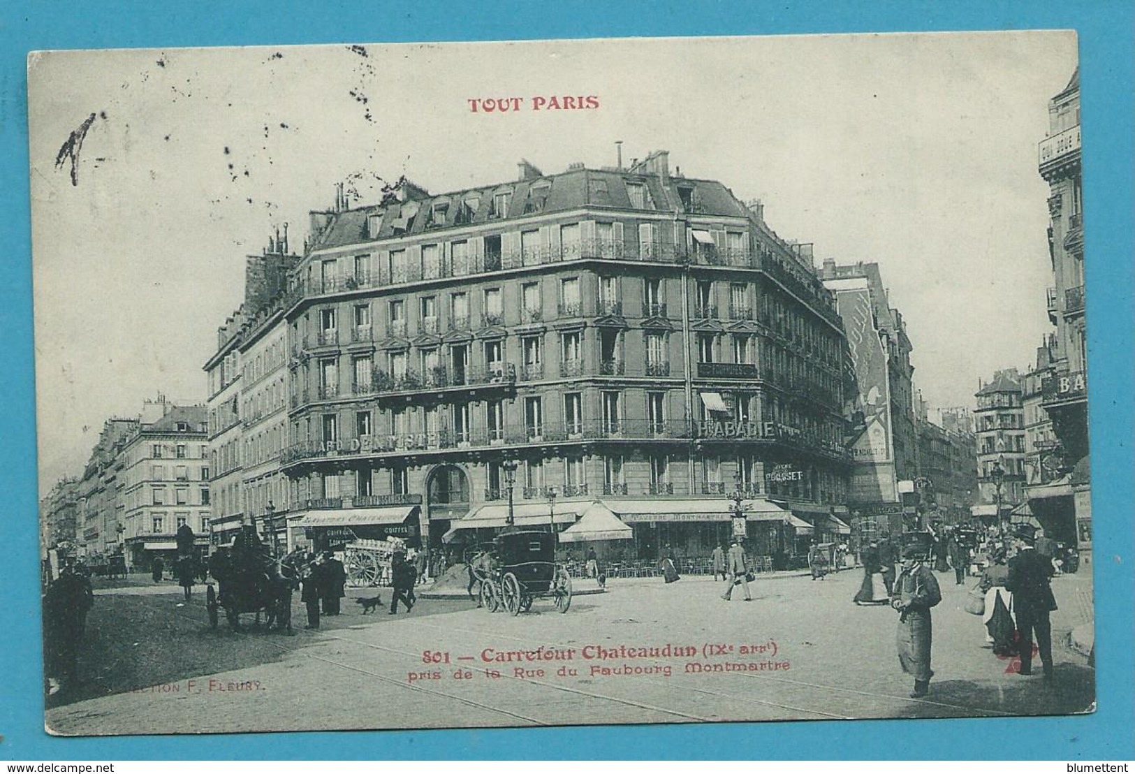 CPA TOUT PARIS 801 - Carrefour Chateaudun (IXème Arrt.) Edition FLEURY - Distrito: 09