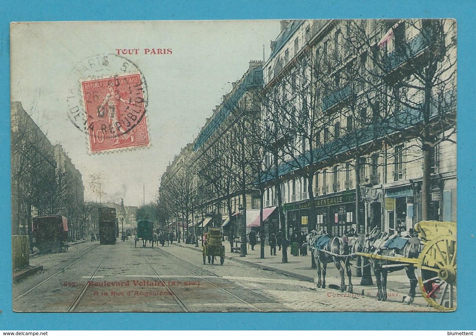 CPA TOUT PARIS 857 - Boulevard Voltaire (XIème Arrt.) Edition FLEURY - District 11