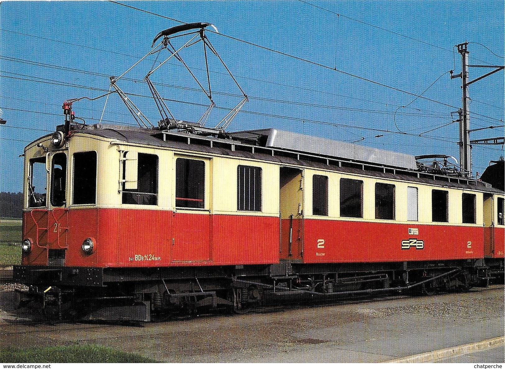 TRANSPORT TRAIN CHEMIN DE FER SUISSE TRAIN REGIONAL  RBS  TRAIN ELECTRIQUE BDE 4/4 AUTOMOTRICE - Matériel