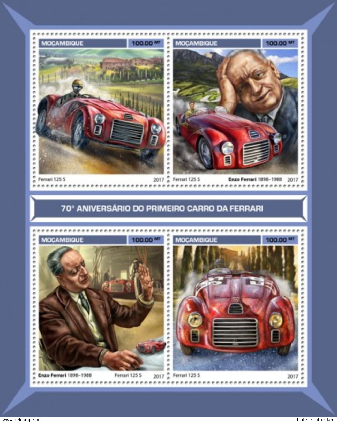 Mozambique - Postfris / MNH - Sheet Eerste Ferrari 2017 - Mozambique