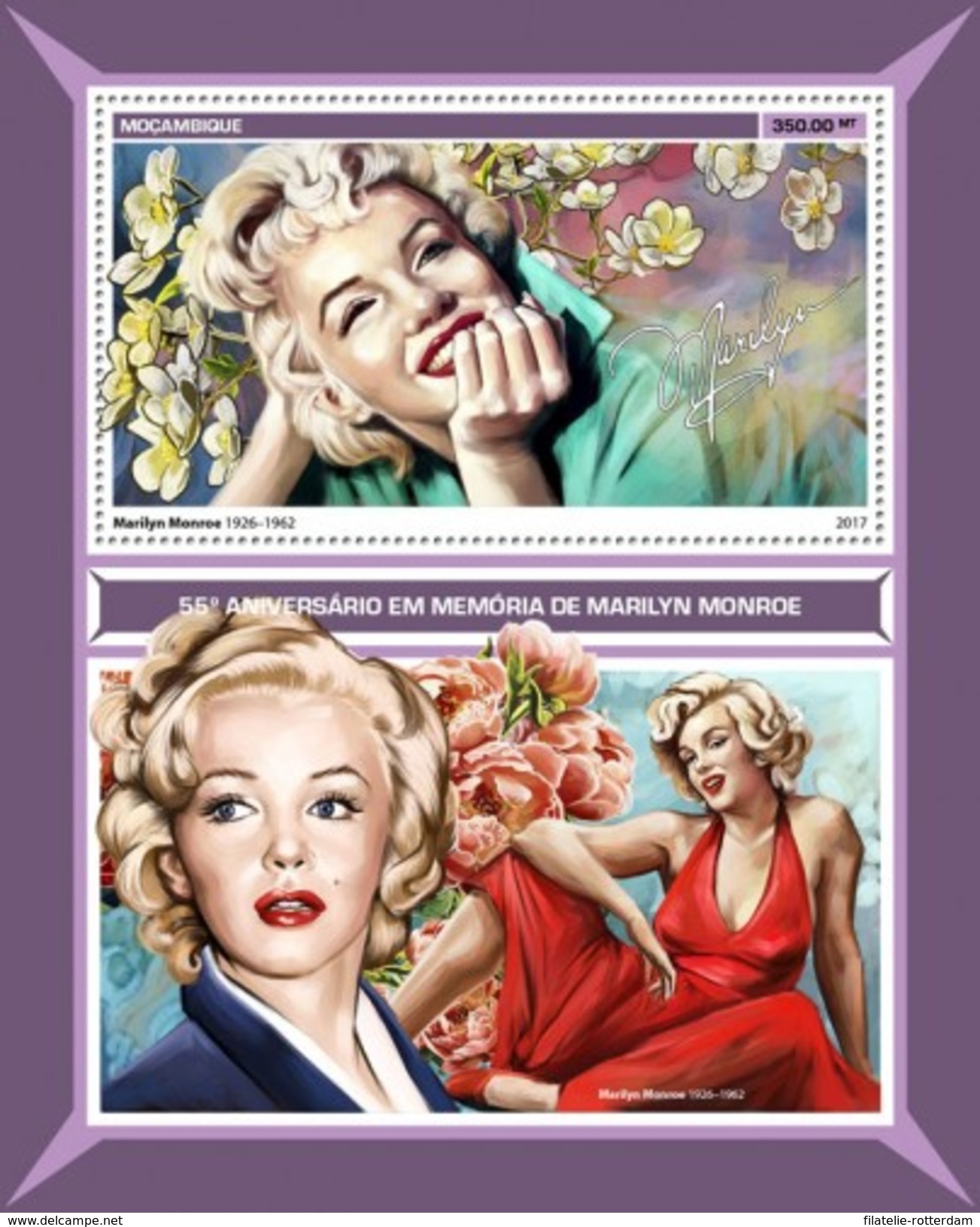 Mozambique - Postfris / MNH - Sheet Marilyn Monroe 2017 - Mozambique