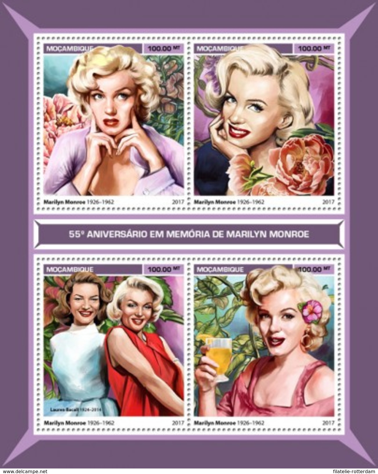 Mozambique - Postfris / MNH - Sheet Marilyn Monroe 2017 - Mosambik