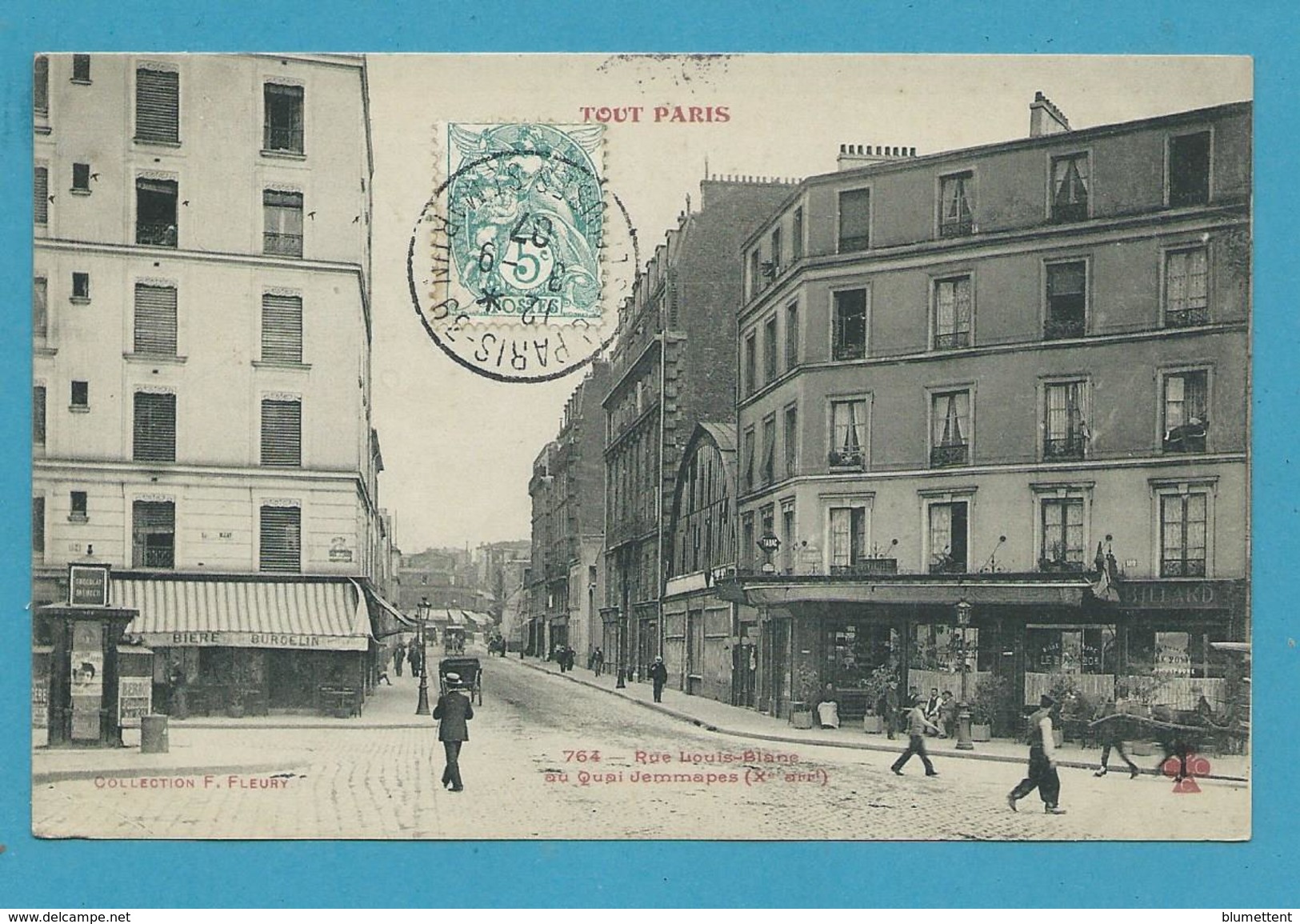 CPA TOUT PARIS 764 - Rue Louis-Blanc (Xème Arrt.) Edition FLEURY - Arrondissement: 10