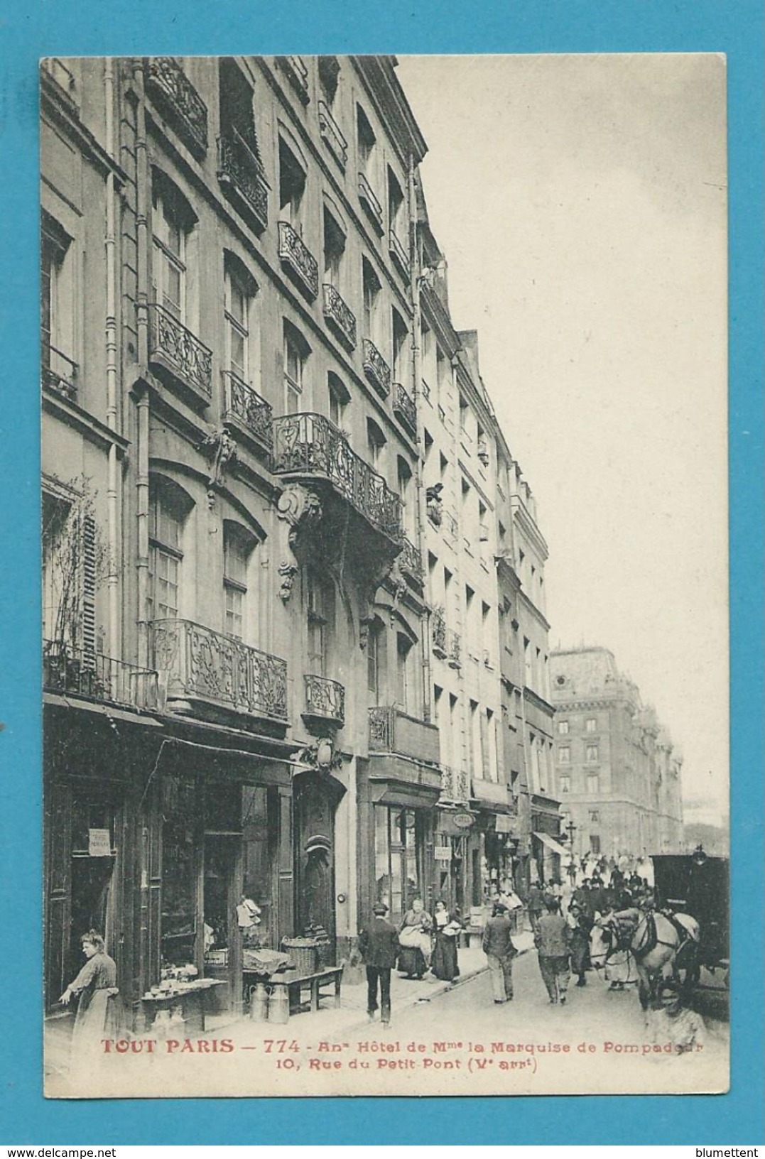 CPA TOUT PARIS 774 - Ancien Hôtel De La Marquise De Pompadour Rue Du Petit Pont (Vème Arrt.) Ed. FLEURY - Distrito: 05