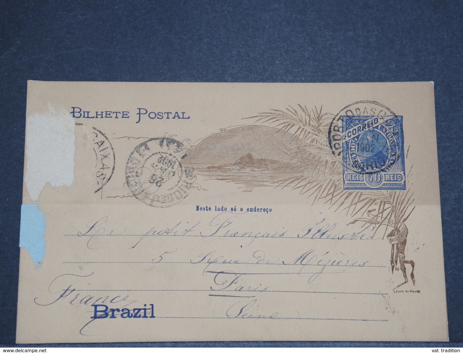 BRÉSIL - Entier Postal De Rio Pour Paris En 1902 - L 7012 - Entiers Postaux