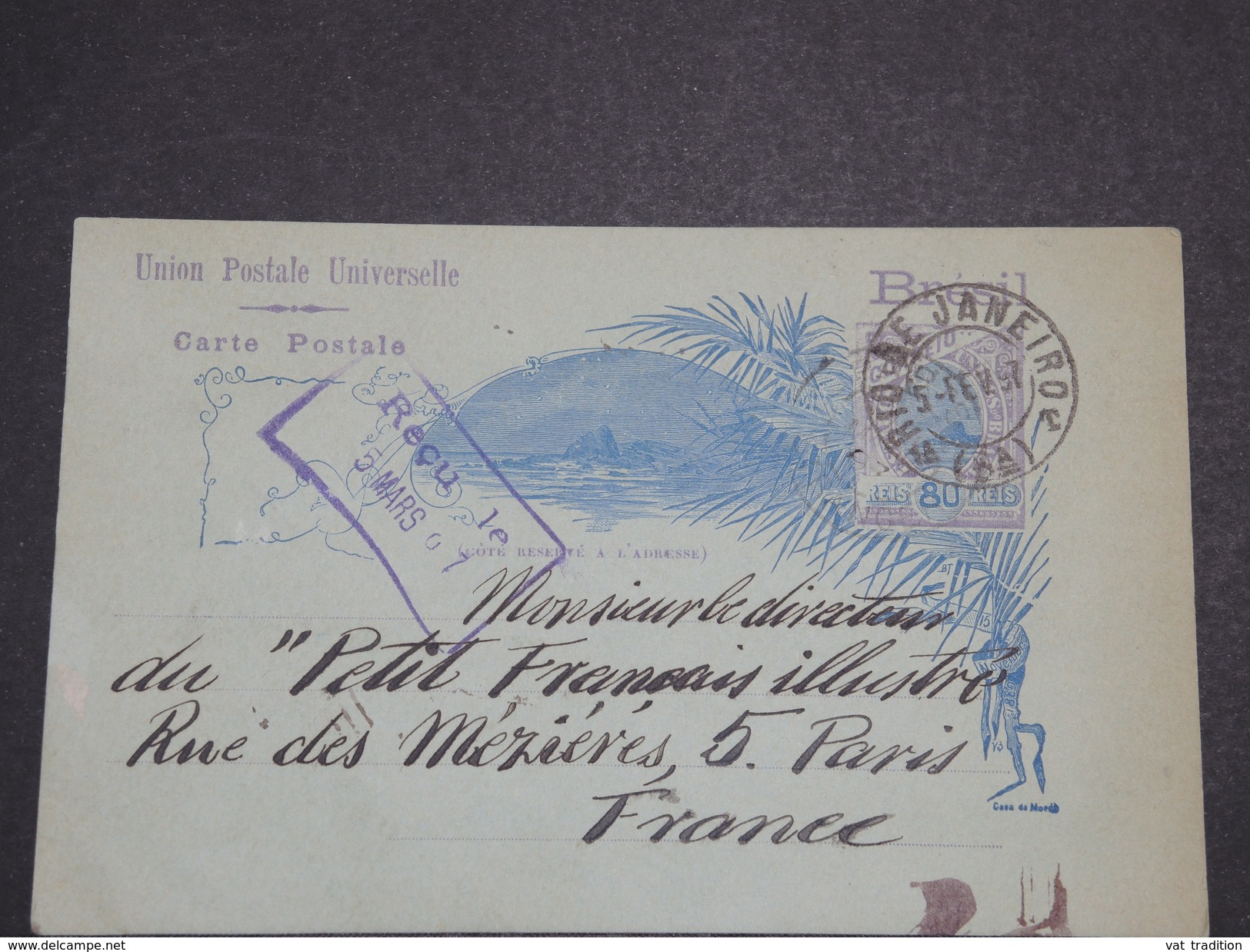 BRÉSIL - Entier Postal De Rio Pour Paris En 1907 - L 7015 - Entiers Postaux