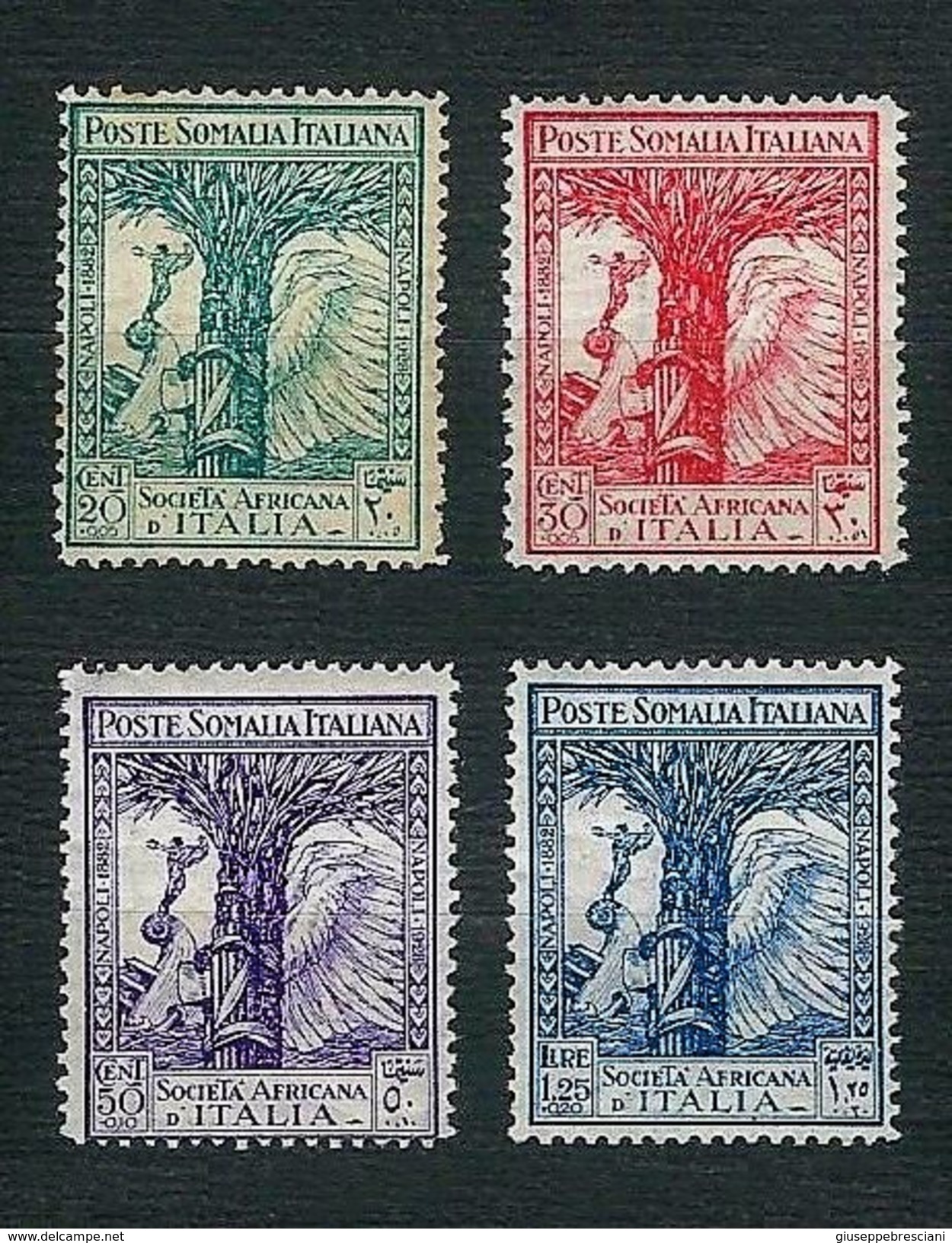 SOMALIA 1928 - Pro Società Africana D'Italia - MH - Sa: IT SO 112-115 - Somalia