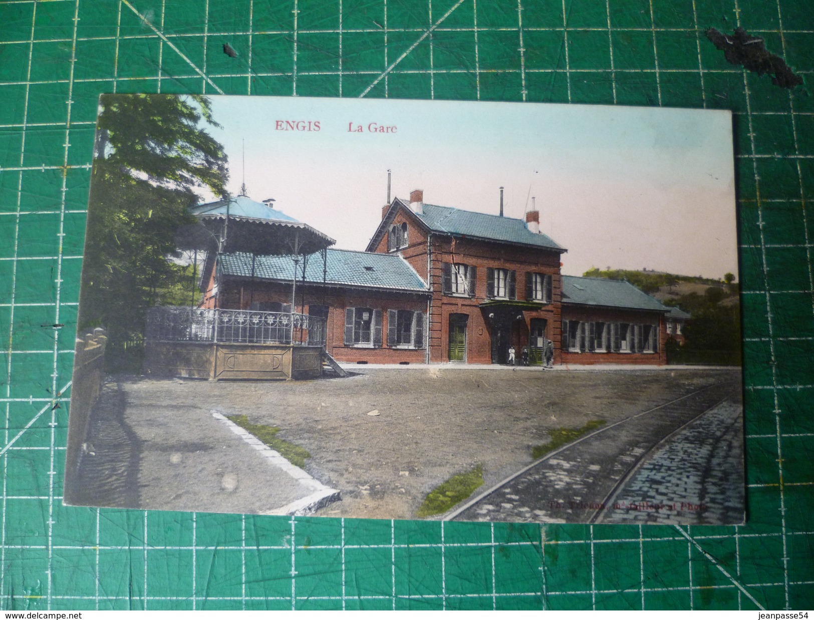 Engis. La Gare. Cachet Poste De 1919 - Engis