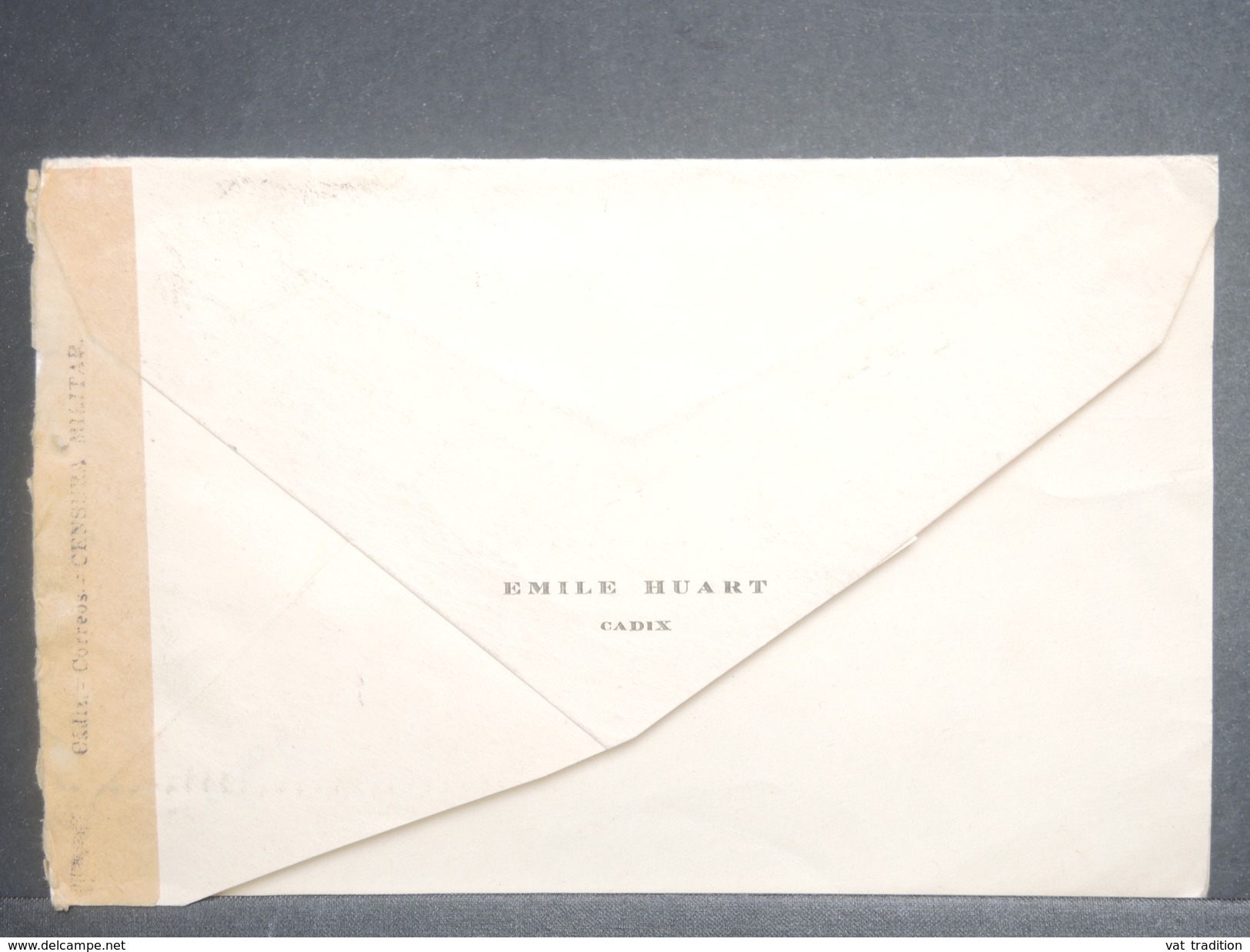 ESPAGNE - Enveloppe De Cadix Pour La France En 1936 , Censure De Cadix  - L 7035 - Marcas De Censura Republicana