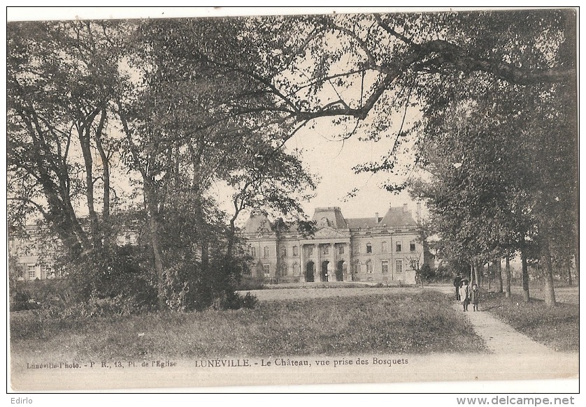 ---54----- LUNEVILLE  Le Château Vue Prise Des Bosquets - Neuve TTBE - Luneville