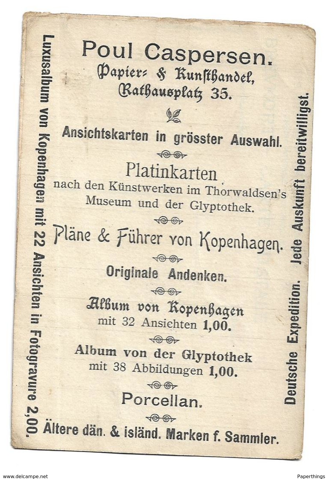 Old Postcard,advertising, Map Of Kobenhaun. Copenhagen, Denmark, Poul Caspersen - Danimarca