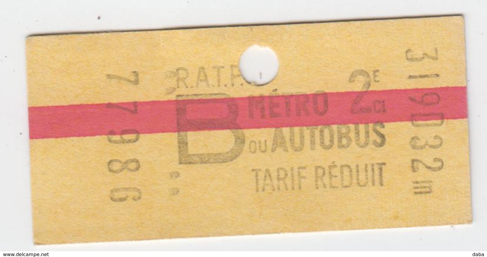 Ticket De Métro. R.A.T.P. - Europe