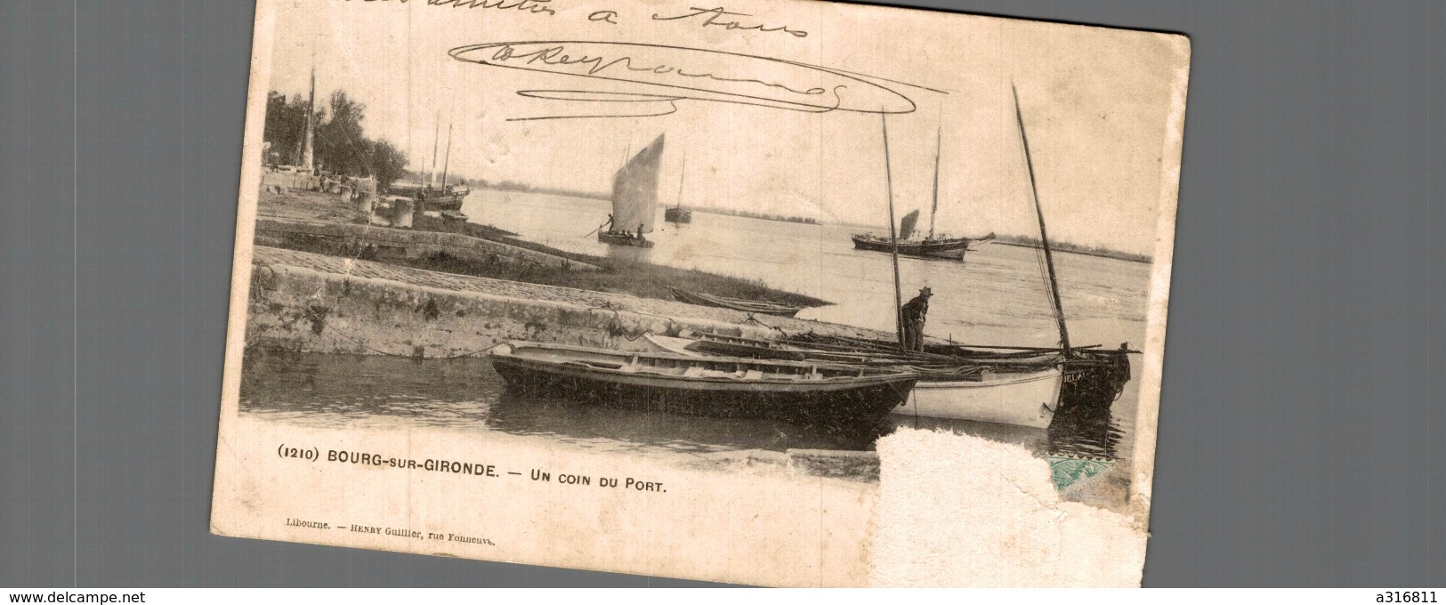 BOURG SUR GIRONDE UN COIN DU PORT - Autres & Non Classés