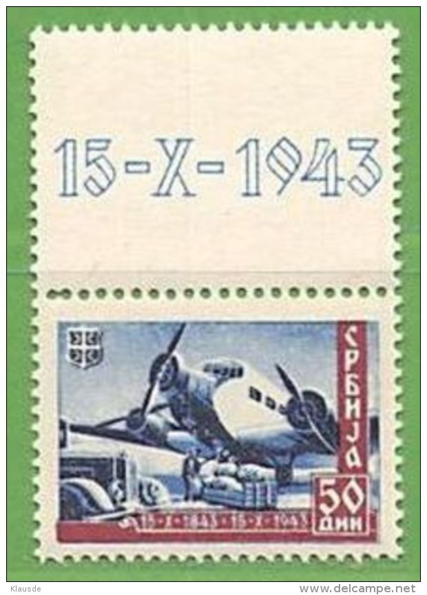 MiNr.SZd10 Z/98 Xx Deutschland Besetzte Gebiete II.WK Serbien - Besetzungen 1938-45