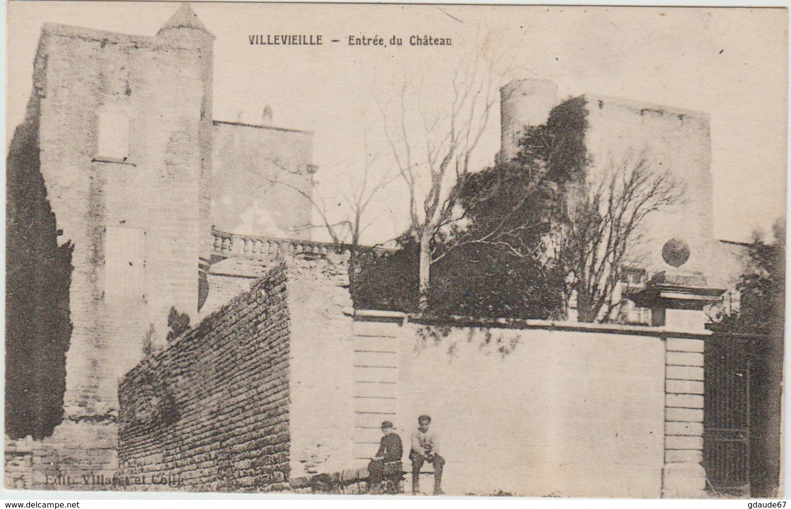 VILLEVIEILLE (30) - ENTREE DU CHATEAU - Autres & Non Classés