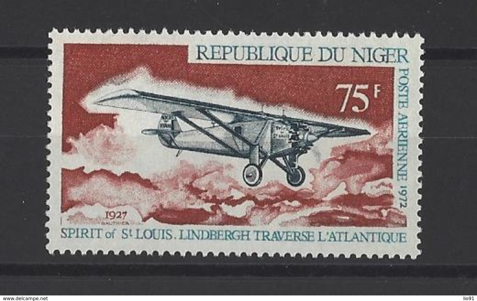 NIGER . YT PA 184 Neuf ** Avion Célèbre. Spirit Of St-Louis 1972 - Níger (1960-...)