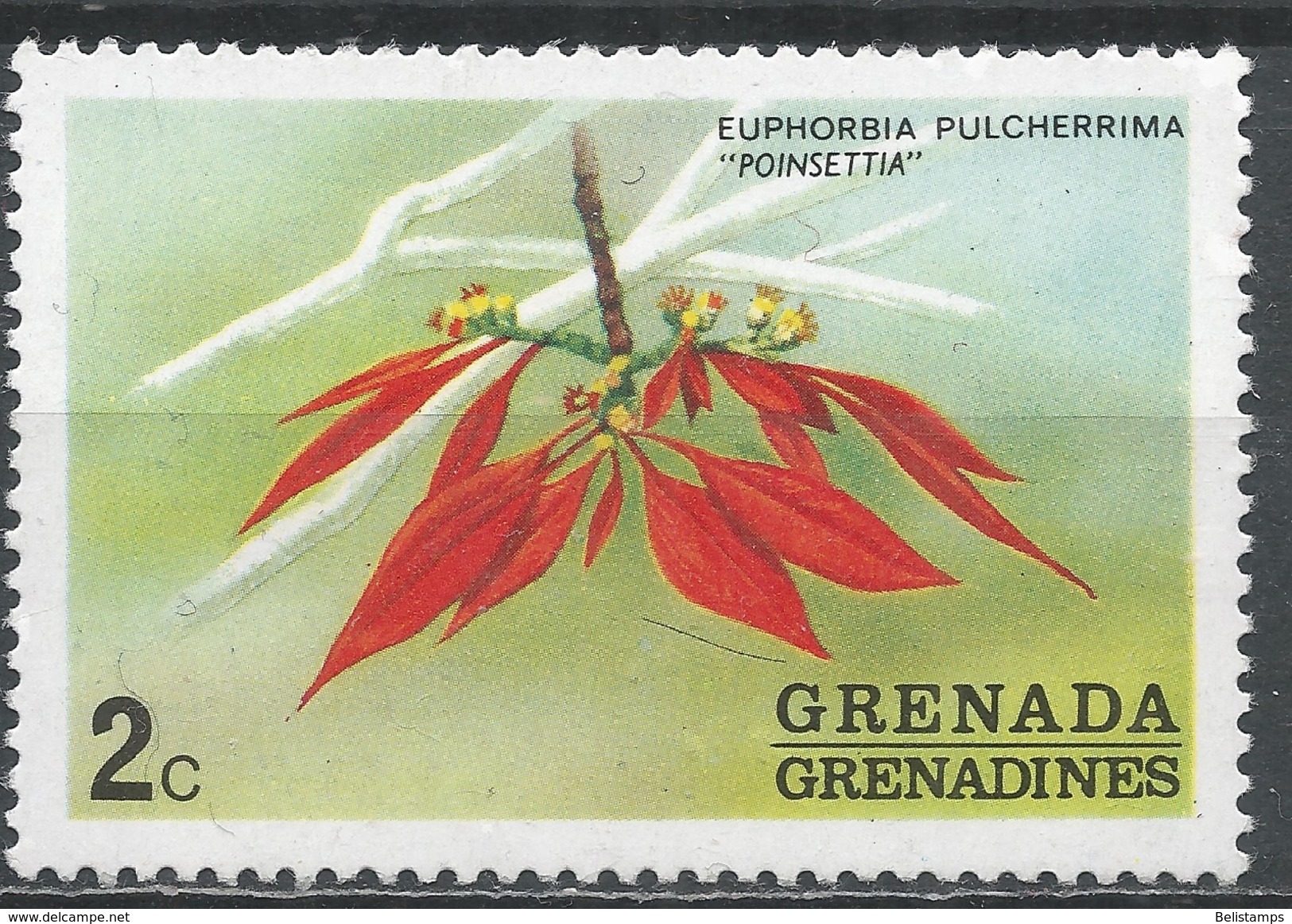 Grenada Grenadines 1975. Scott #52 (MNH) Poinsettia Flowers * - Grenade (1974-...)