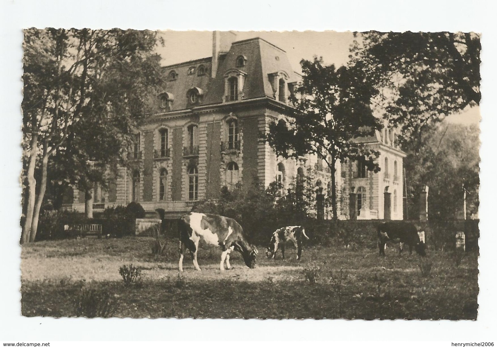 91 Essonne - Brétigny Sur Orge - Pensionnat De Passy Vue Sud Ouest Vaches Style Carte Photo - Bretigny Sur Orge