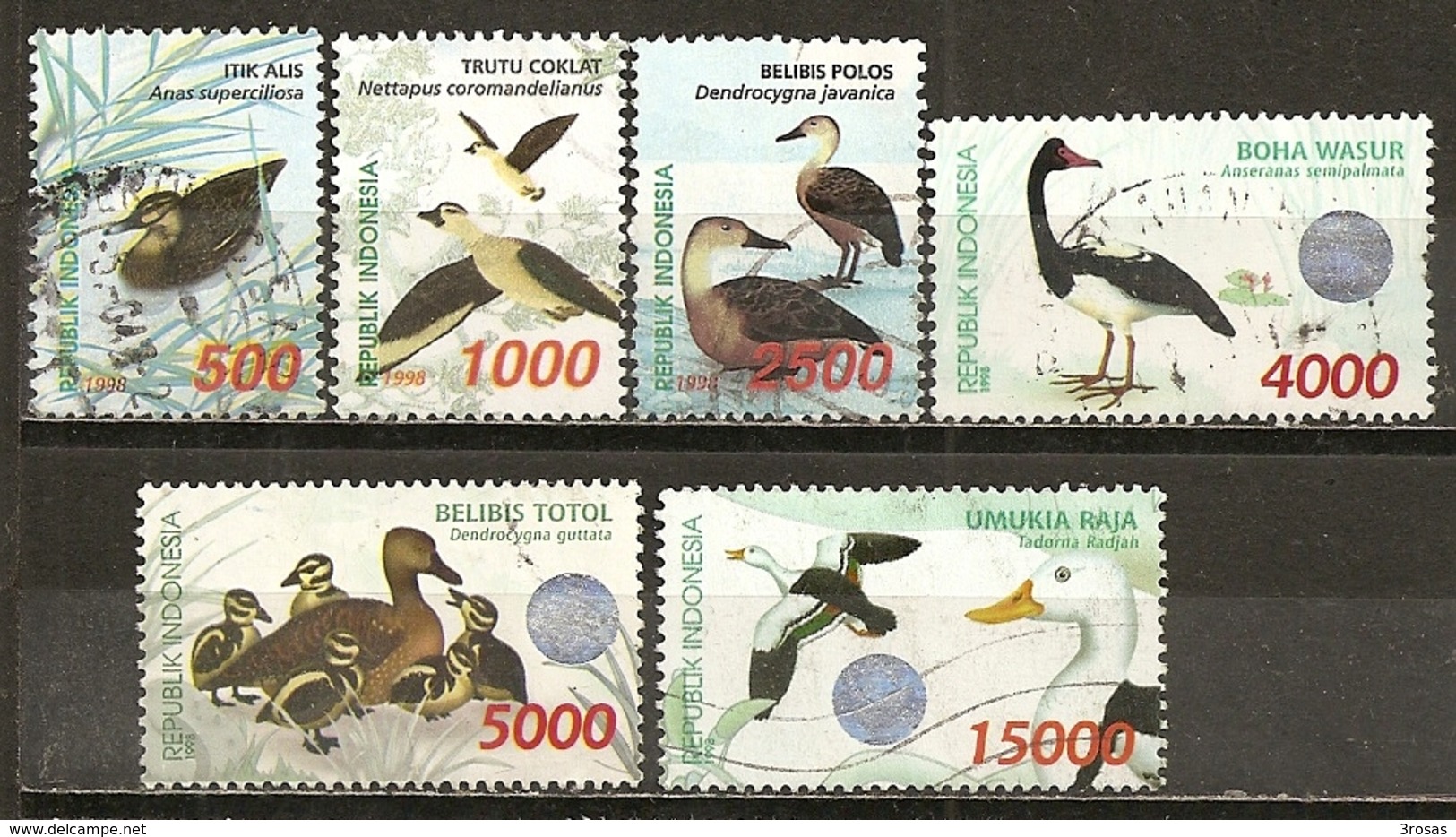 Indonesie Indonesia 1998 Oiseaux Canards Et Oies Ducks And Geese Birds Obl - Indonésie