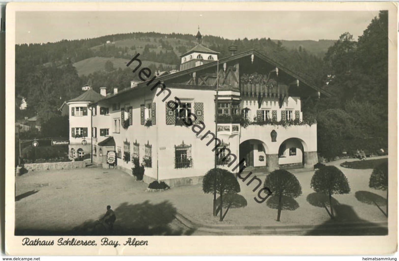 Schliersee - Rathaus - Foto-Ansichtskarte - Schliersee