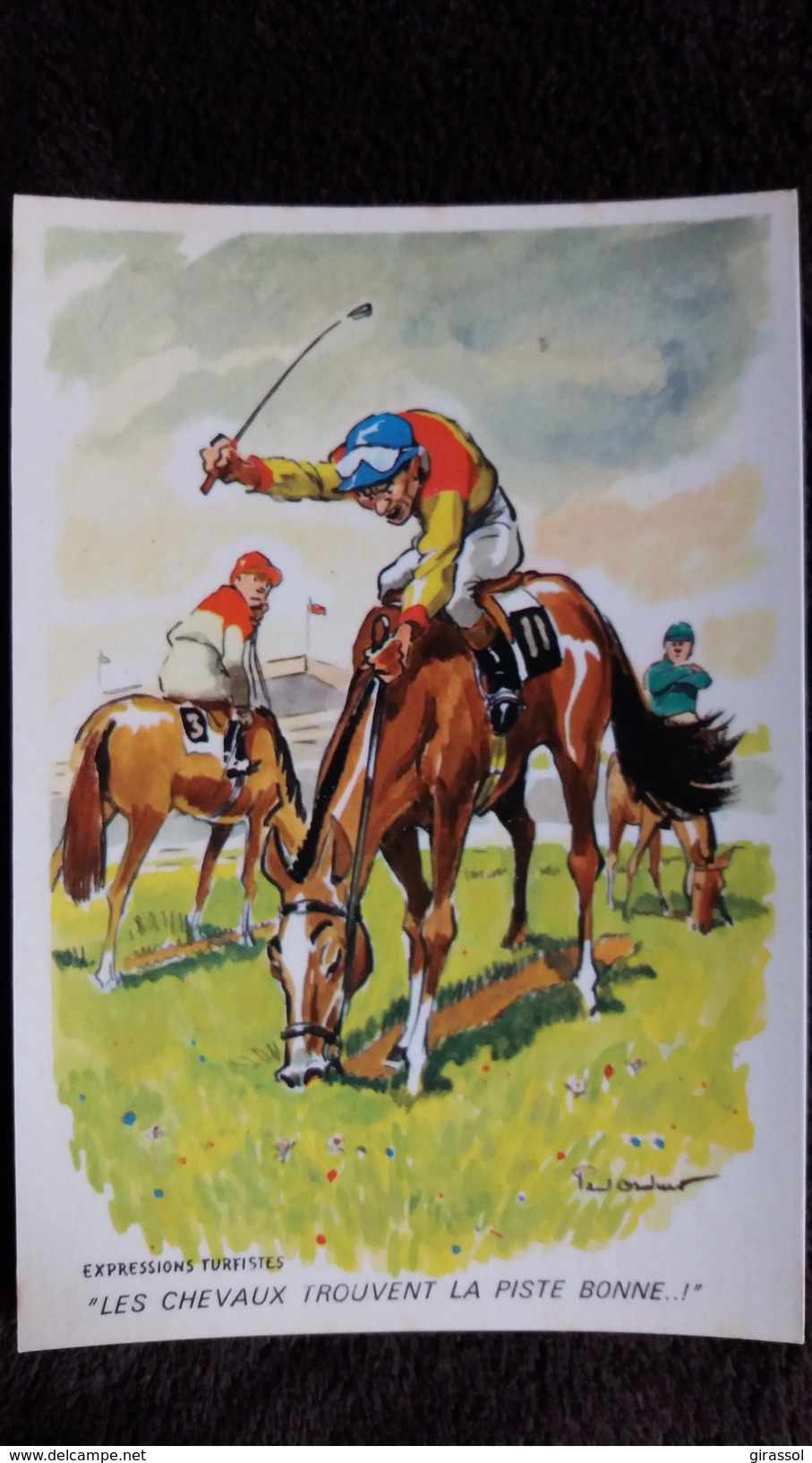 CPSM PAUL ORDNER ILLUSTRATEUR CHEVAUX COURSES EXPRESSIONS TURFISTES LES CHEVAUX TROUVENT LA BONNE PISTE - Ordner, P.