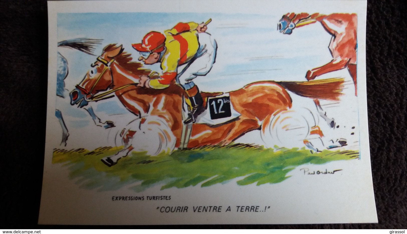 CPSM PAUL ORDNER ILLUSTRATEUR CHEVAUX COURSES EXPRESSIONS TURFISTES COURIR VENTE A TERRE - Ordner, P.