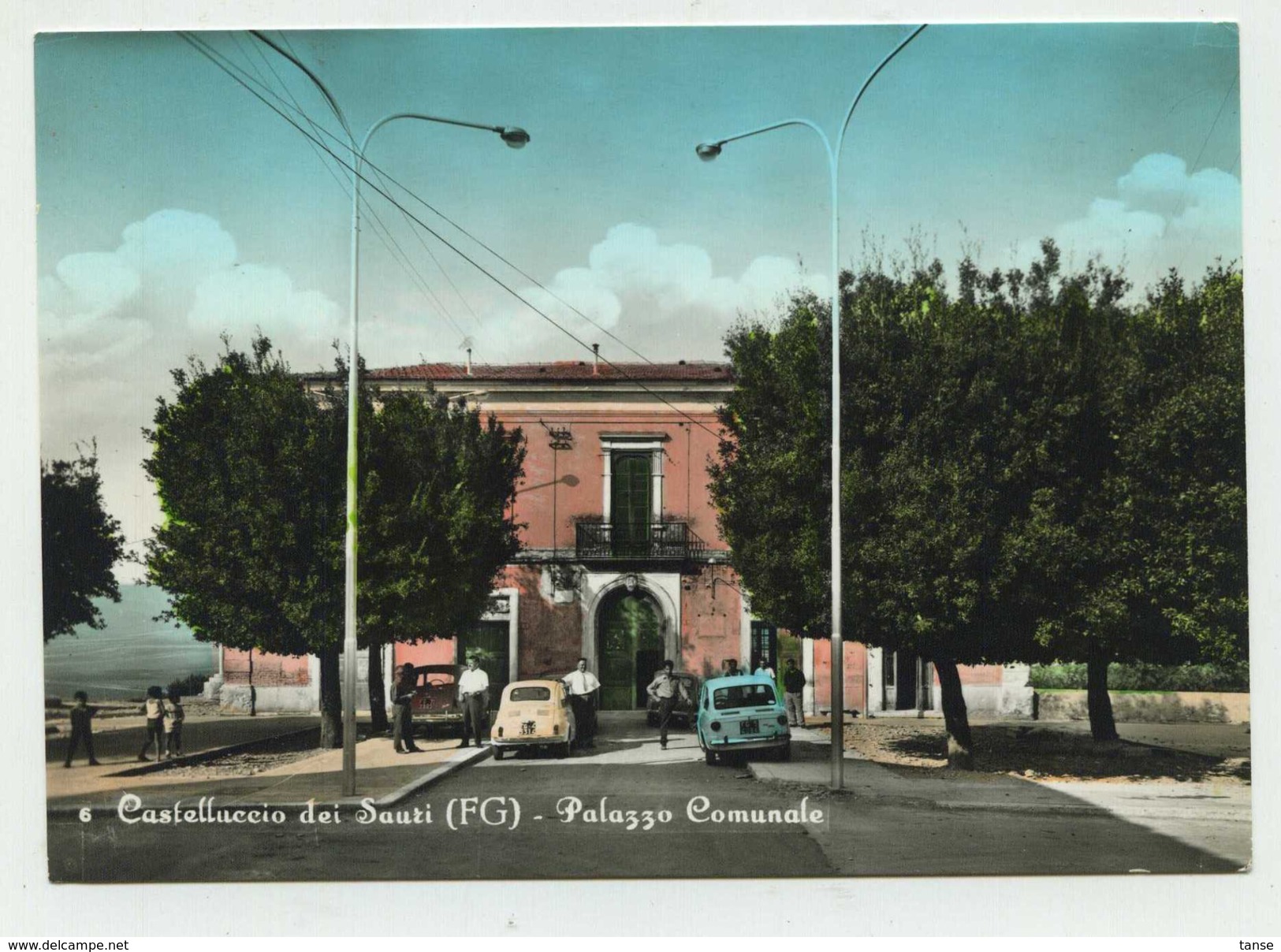 Castelluccio Dei Sauri (Foggia) - Palazzo Comunale - Anni '60 - Fiat 500 E Fiat 850 (acquerellata) - Foggia