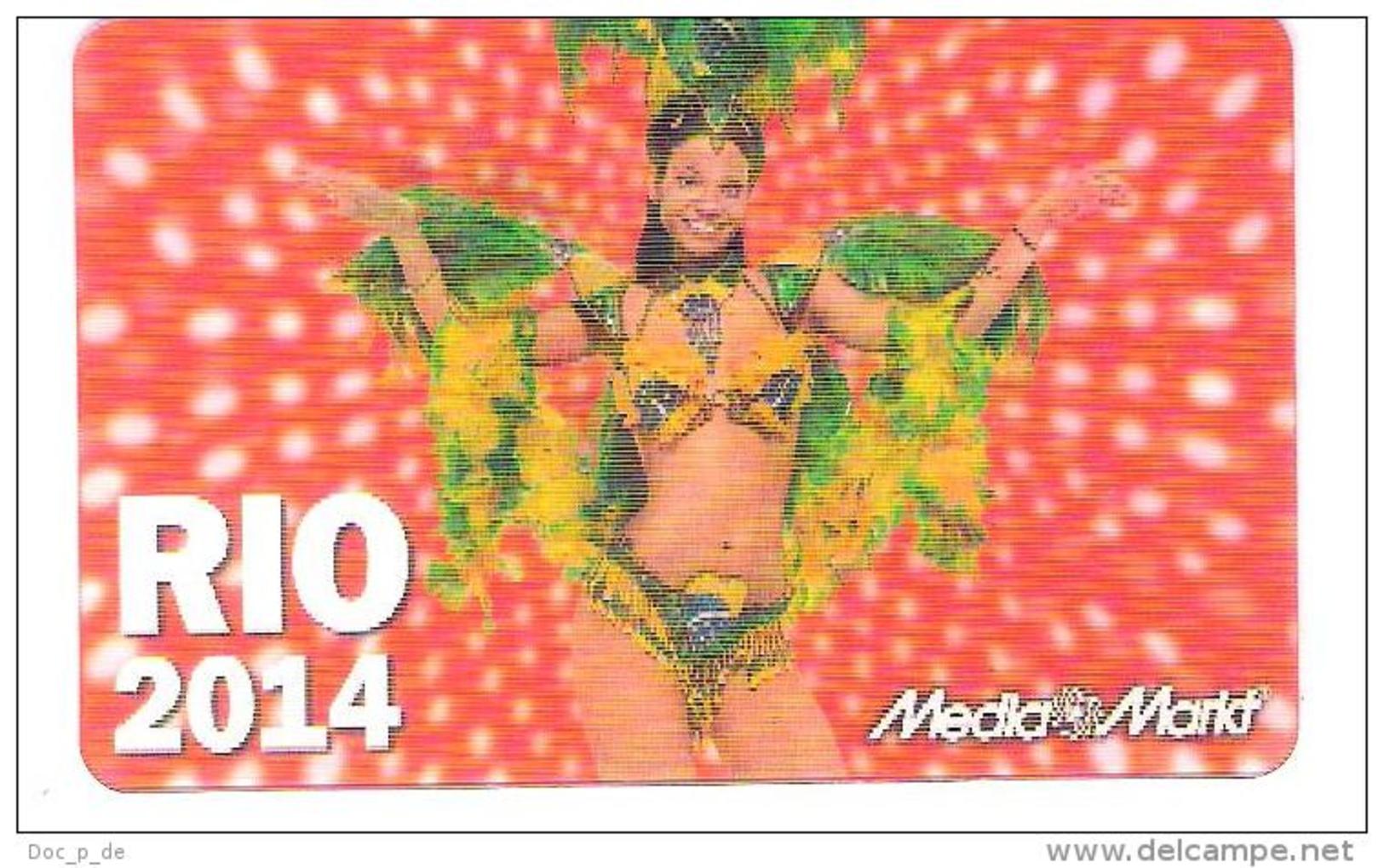 Germany - Media Markt - Brasil Rio WM 2014 - Samba Girl - 3D - Carte Cadeau - Carta Regalo - Gift Card - Geschenkkarte - Gift Cards