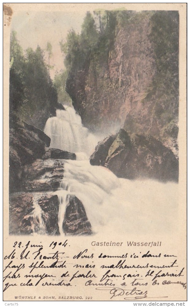 Autriche - Gasteiner Wasserfall - Postmarked 1904 - Bad Gastein