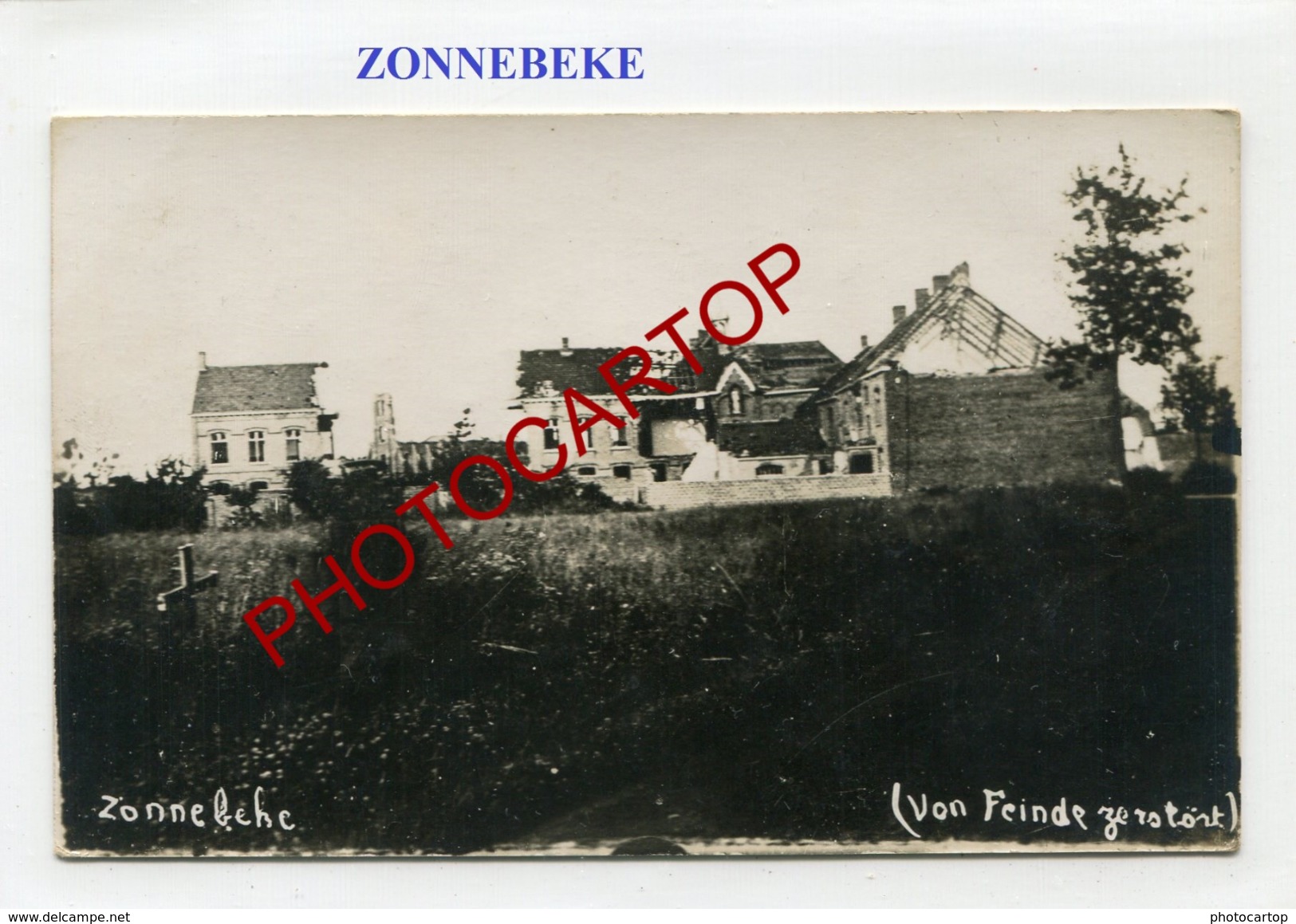 ZONNEBEKE-Carte Photo Allemande-Guerre 14-18-1 WK-BELGIEN-Flandern-Militaria- - Zonnebeke