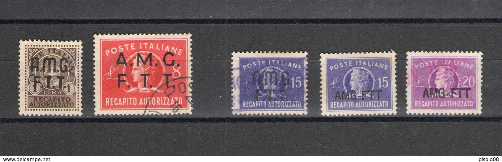 TRIESTE A 1947-52 RECAPITO AUTORIZZATO GIRO CPL.USATO - Revenue Stamps