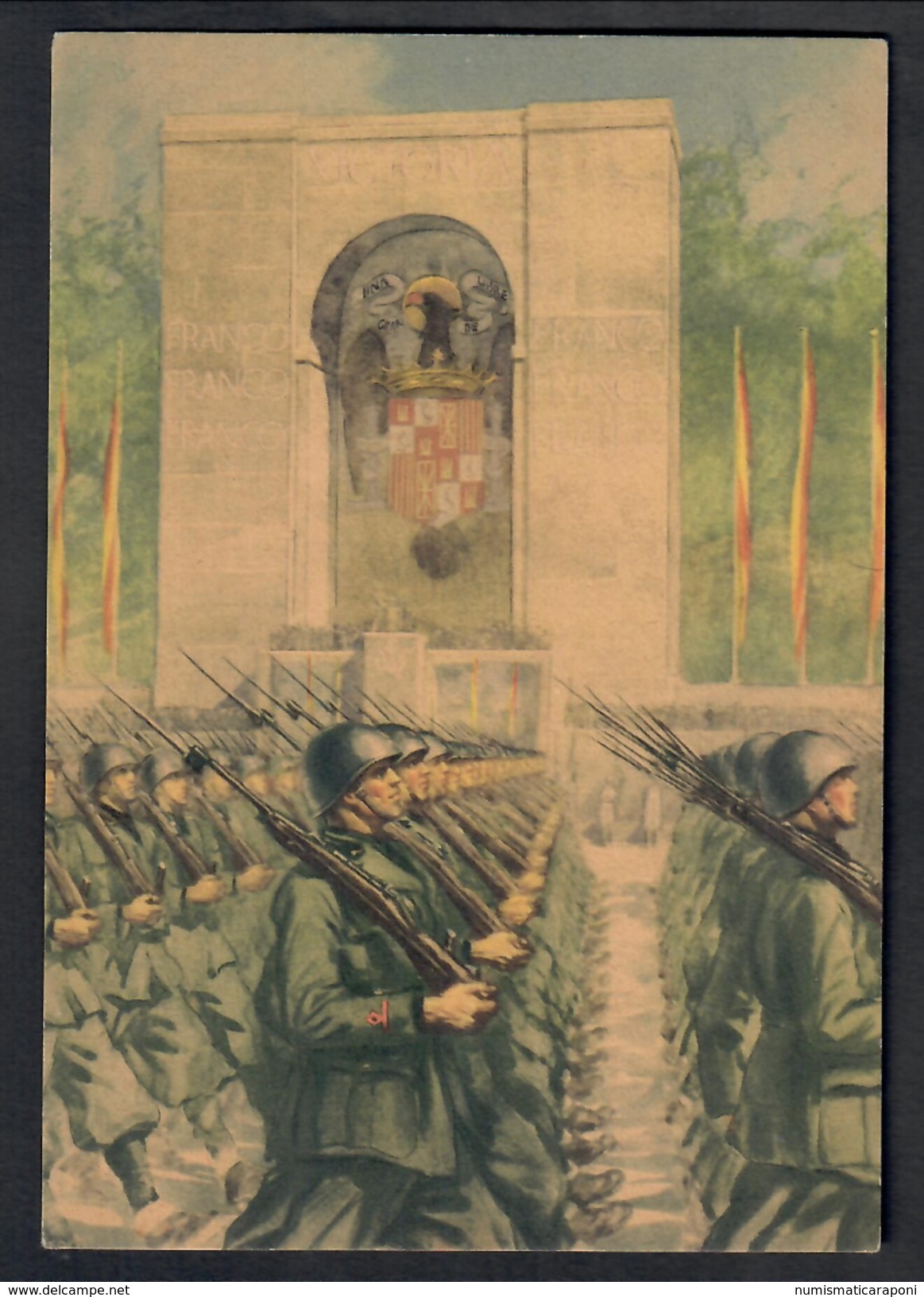 UFFICIO STORICO DELLA MILIZIA D'ercoli Legionari! Non Viaggiata COD.F.009 - Guerra 1939-45