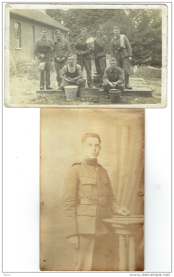 Carte Photo. Militaria. Soldats. "Ordonances Du 1 C". A Situer. - Oorlog, Militair