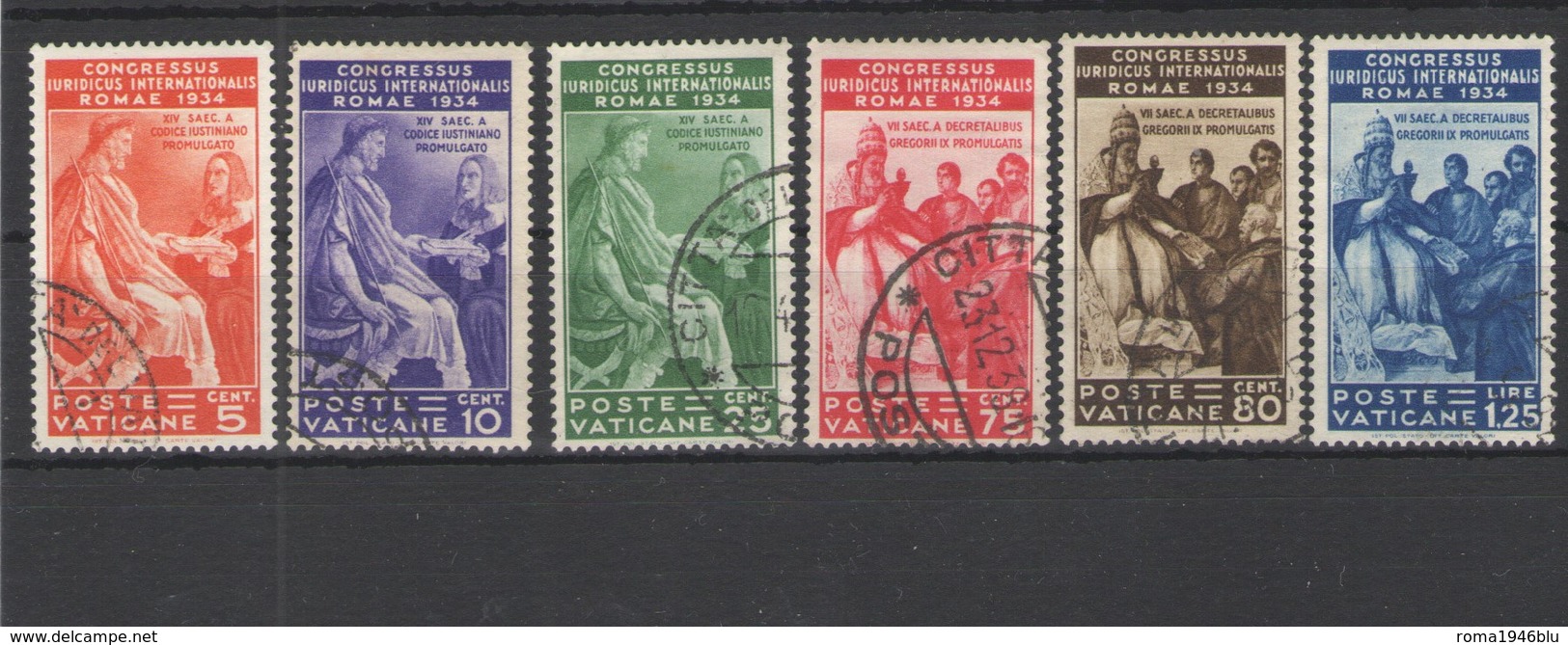 VATICANO 1935 CONGRESSO GIURIDICO USATO PERFETTO OTTIMO STATO - Used Stamps