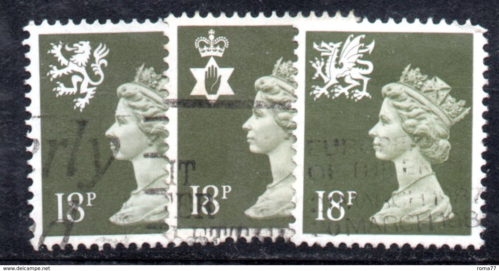 R1532 - GRAN BRETAGNA 1987, Regionali Serie Catalogo Unificato 1253/1255  Usata - Non Classés