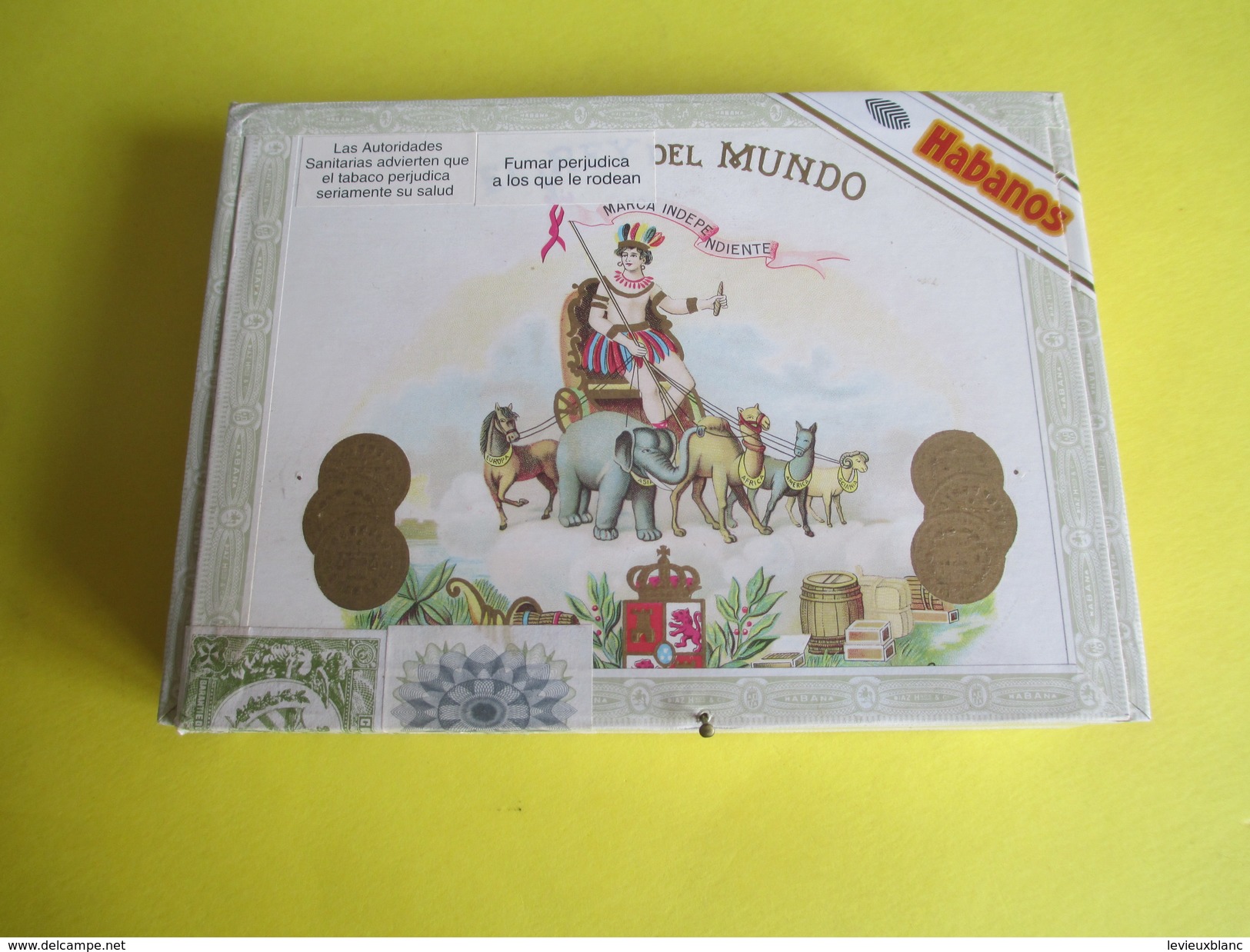 Boite De Cigare Vide Pour Collection/El Rey Del Mundo/Marqua Independiente/Habana/Vers 2010                 CIG36 - Autres & Non Classés