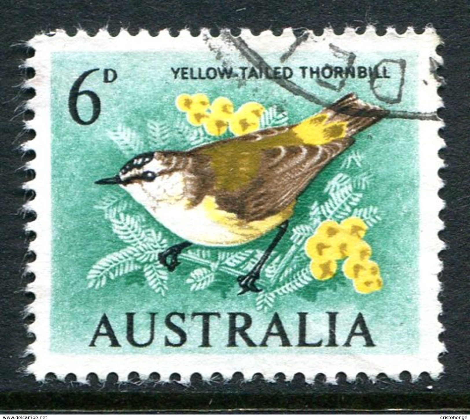 Australia 1964-65 Birds - 6d Thornbill - Emerald-green - Used (SG 363a) - Used Stamps