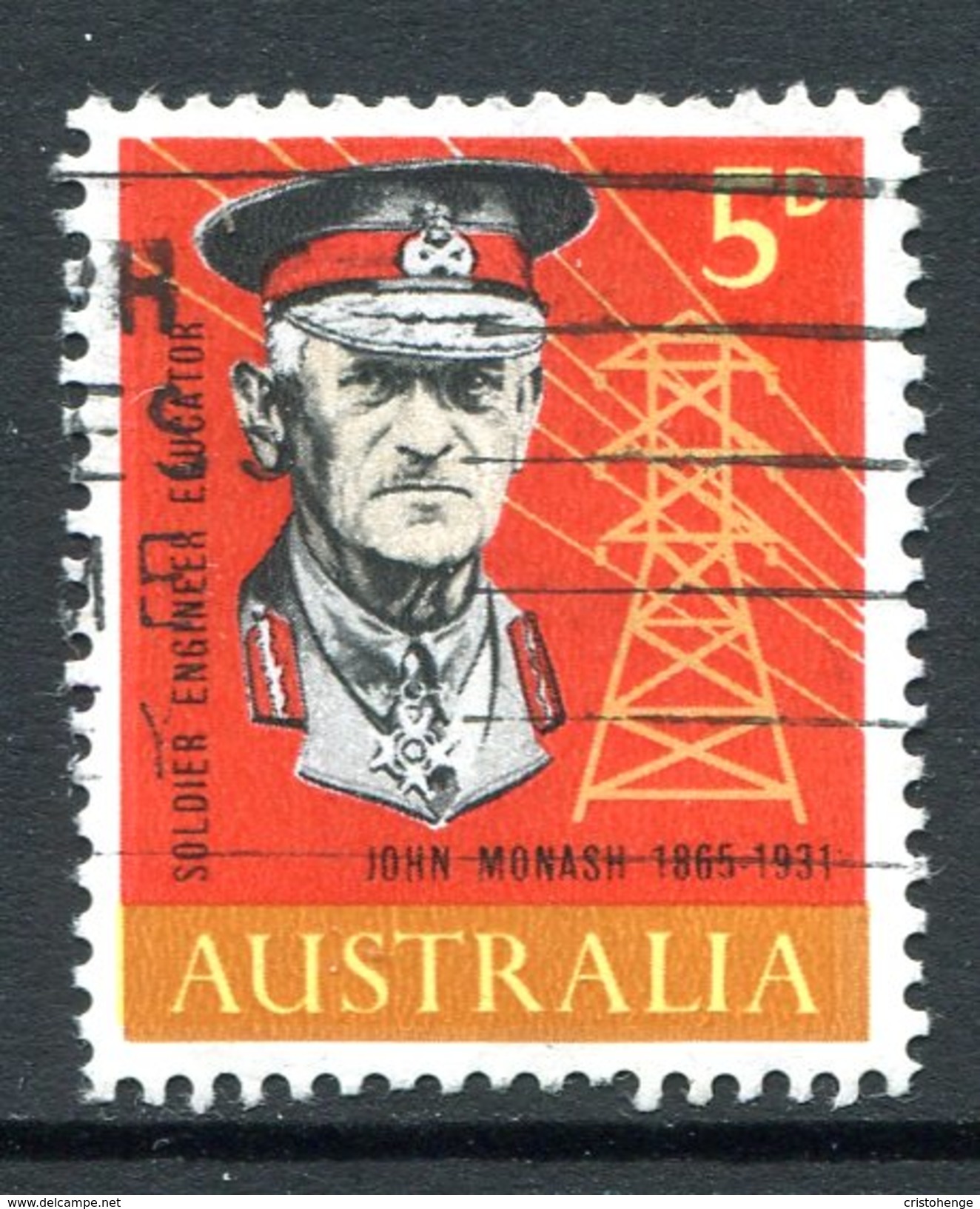 Australia 1965 Birth Centenary Of General Sir John Monash Used - Used Stamps