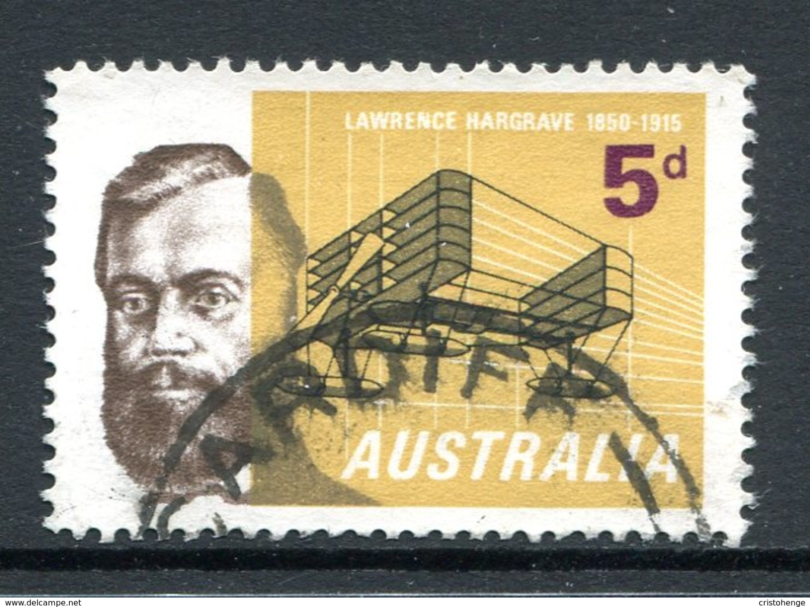 Australia 1965 50th Death Anniversary Of Lawrence Hargrave Used - Gebruikt