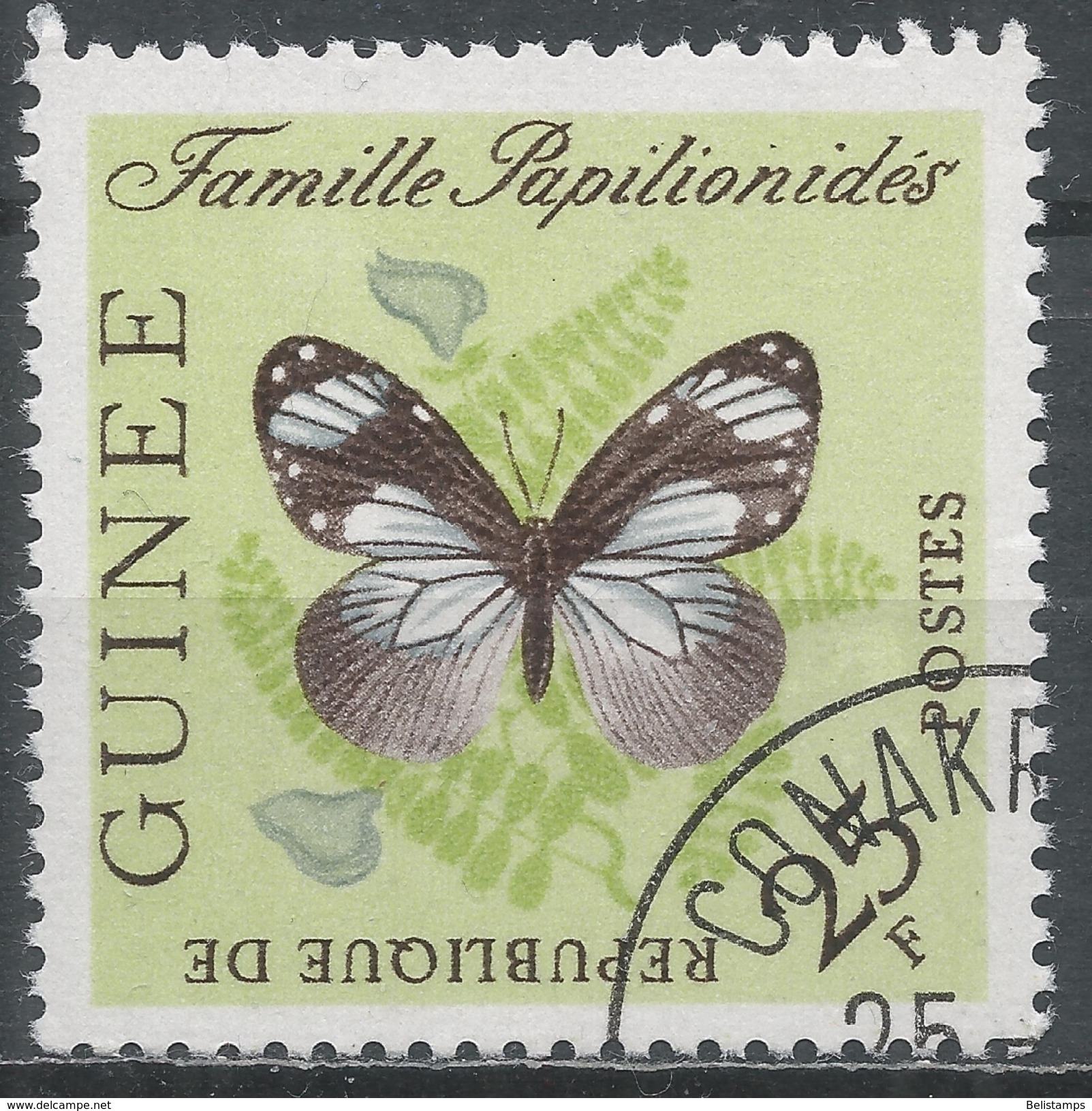 Guinea 1963. Scott #301 (U) Famille Papilionides Butterfly * - Guinée (1958-...)