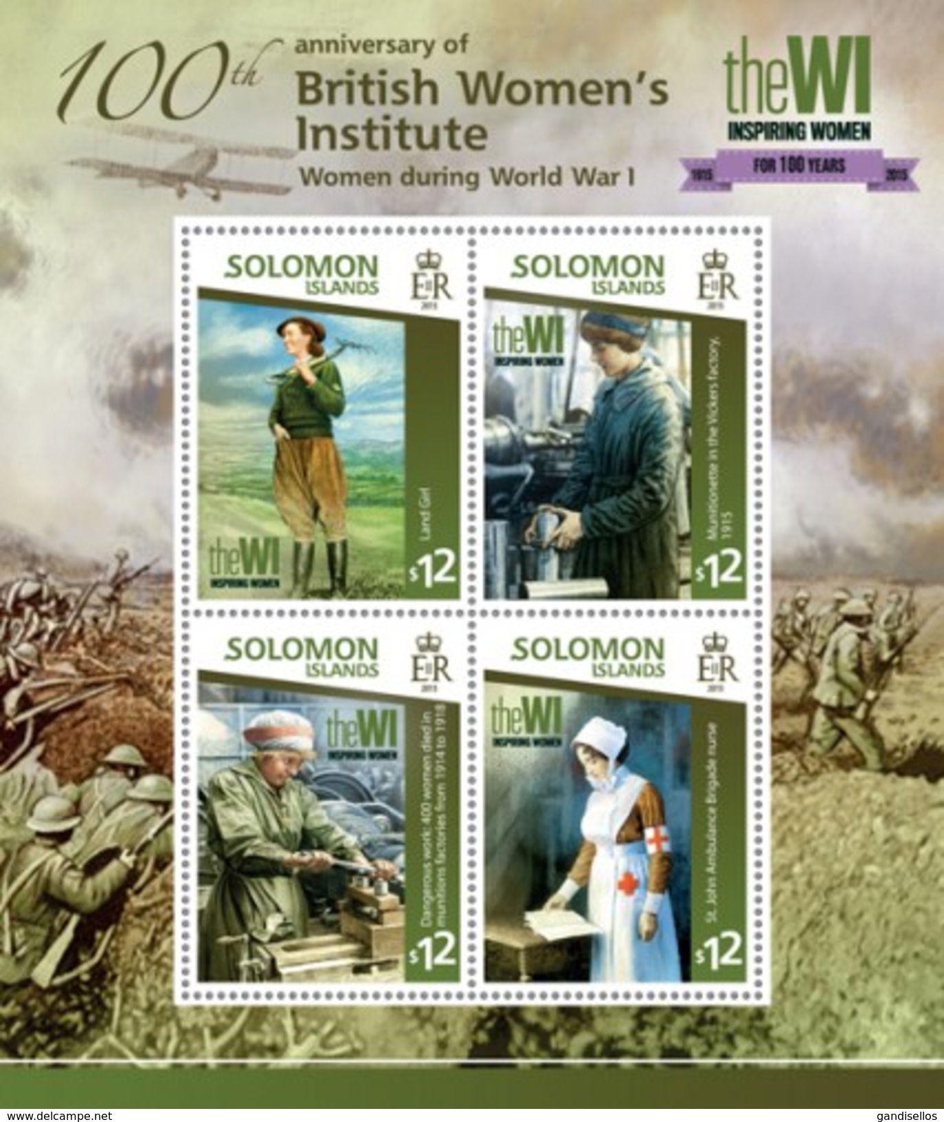 SOLOMON ISLANDS 2015 SHEET BRITISH WOMEN INSTITUTE Slm15112a - Solomoneilanden (1978-...)