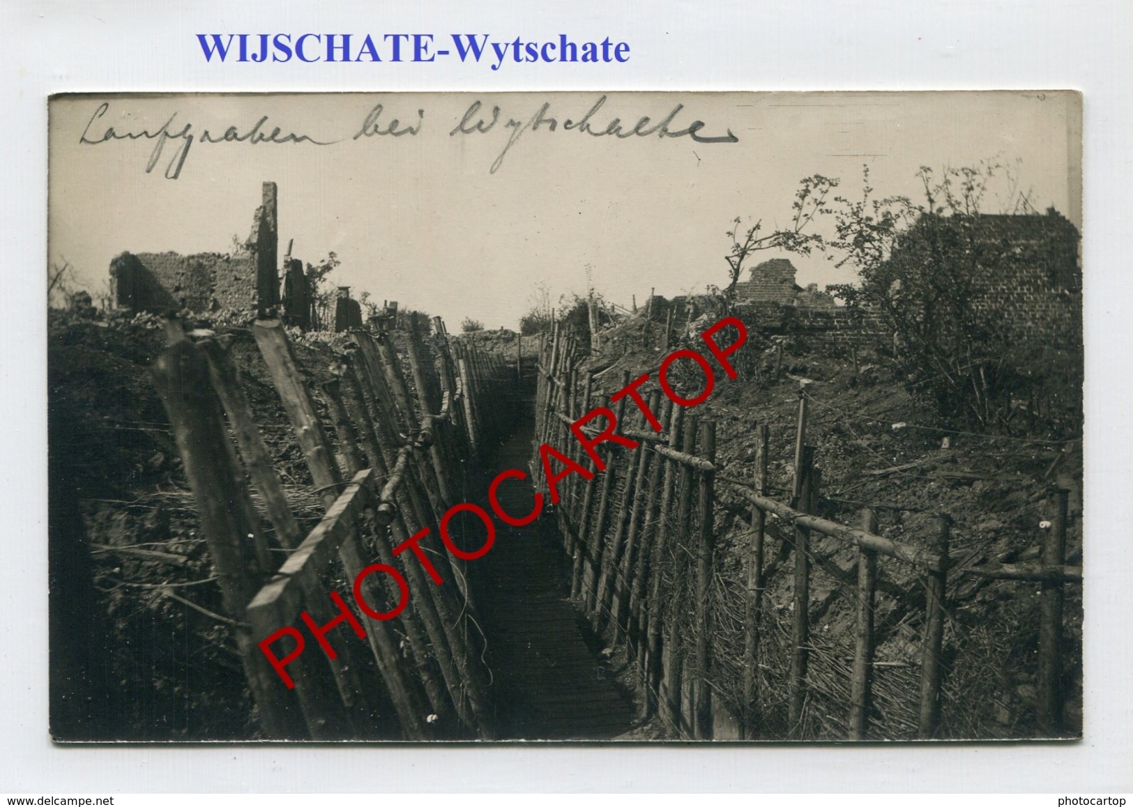 WIJSCHATE-Wytschaete-Tranchee-Carte Photo Allemande-Guerre 14-18-1 WK-BELGIEN-Flandern-Militaria- - Heuvelland