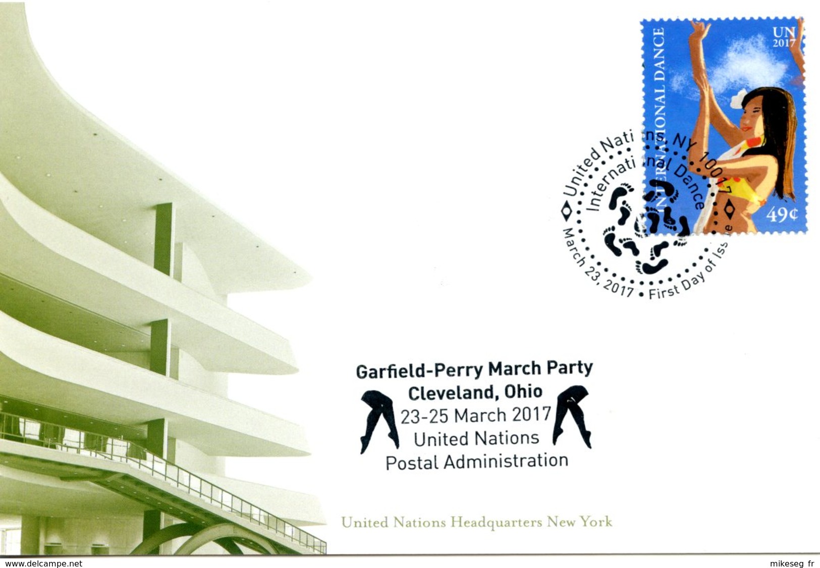 ONU New-York 2017 - Show Card Garfield-Perry March Party 23-25 March 2017 Cleveland Ohio - Cartes-maximum