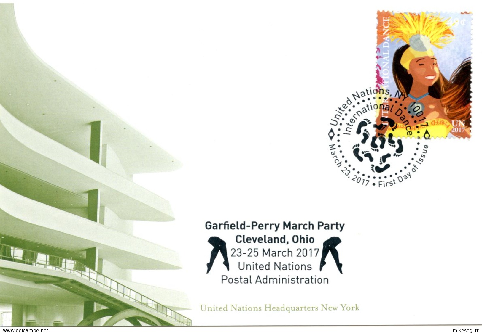 ONU New-York 2017 - Show Card Garfield-Perry March Party 23-25 March 2017 Cleveland Ohio - Cartes-maximum