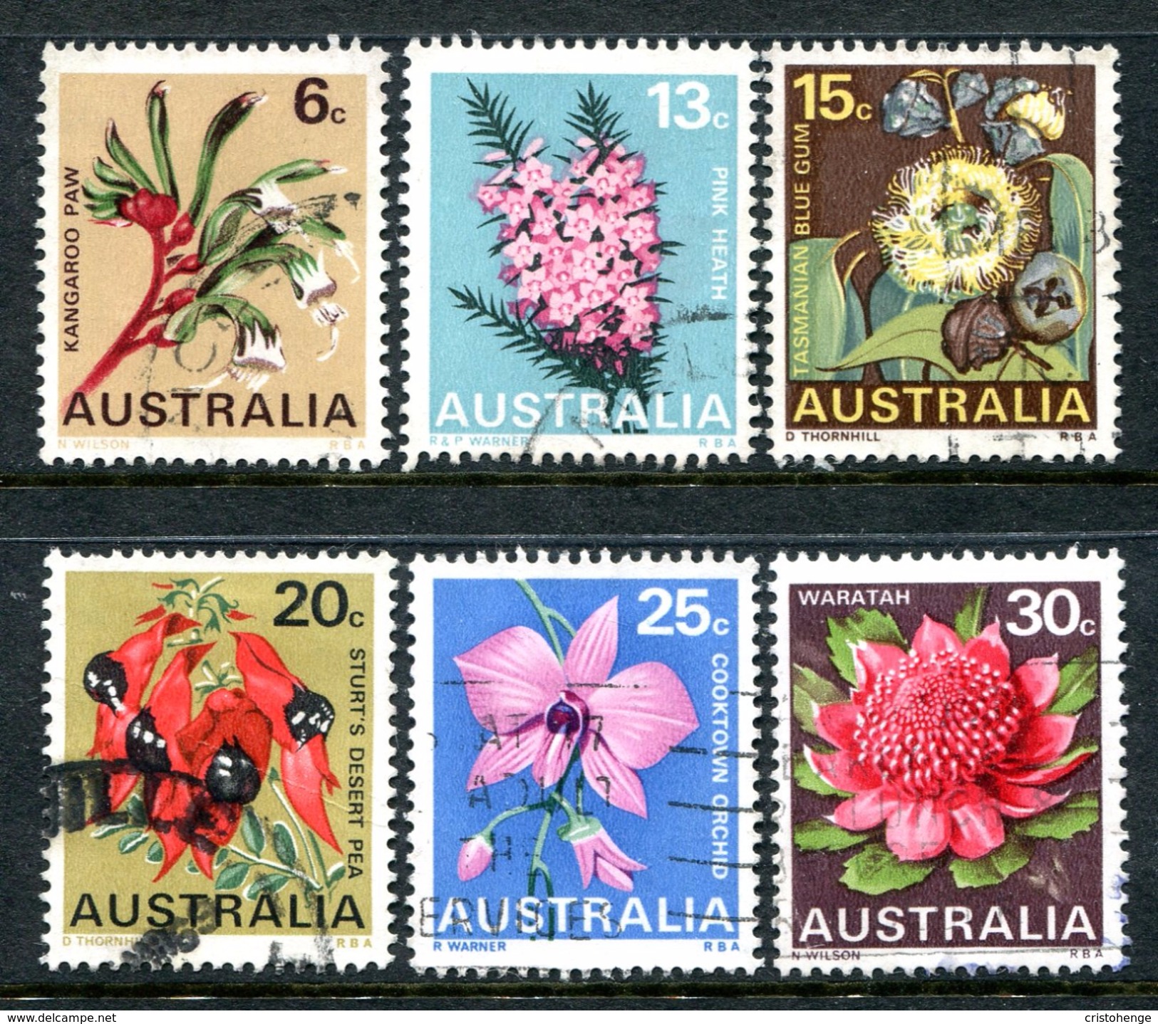 Australia 1968 State Floral Emblems Set Used - Used Stamps