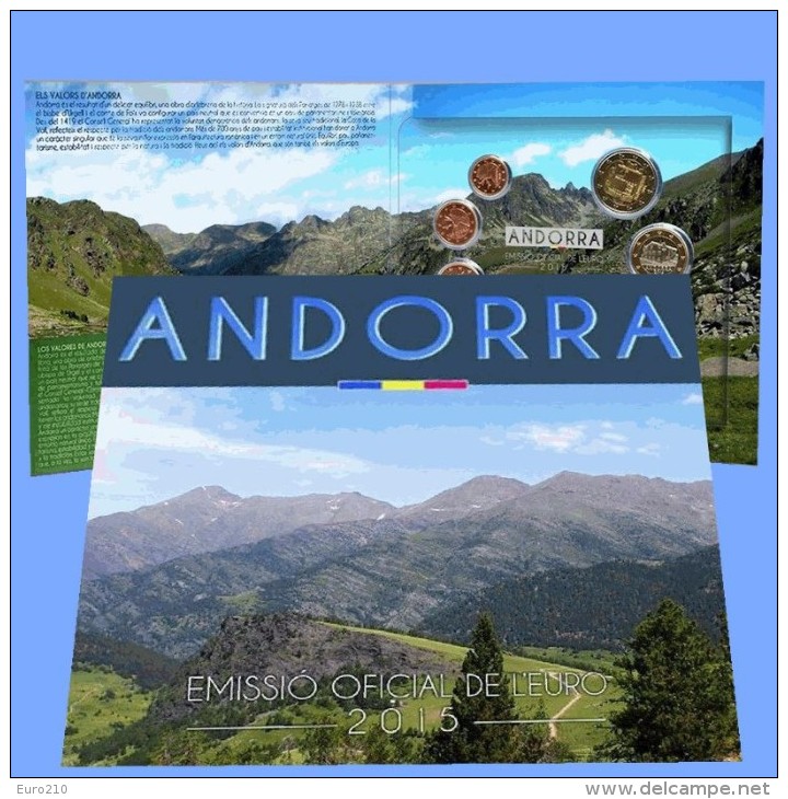 ANDORRA - Set Divisionale 8 Monete FDC 2015 - Andorra